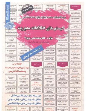 نمونه آزمونهای تضمینی و برگزار شده استخدامی سیستم های اطلاعات مدیریت (محمدعلی عزیزی)