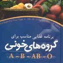 برنامه غذایی مناسب برای گروهای خونی A . B . AB . O(دکتر پیتر ج د آدمو . مکیه سالمی)