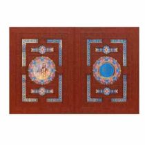 القرآن الکریم دیوان حافظ (وزیری . جعبه دار لب تاپ . چرم پلاک دار هلیا)