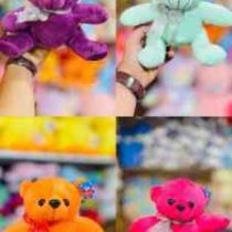 عروسک خرس نشسته رنگارنگ