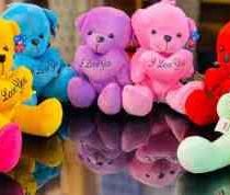 عروسک خرس ولنتاین رنگارنگ