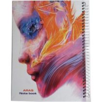 دفتر 100 برگ ارس جلد سخت فنری طرح فانتزی لبوبو و...