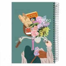 دفتر 200 برگ جهان نما جلد سخت فنری کد 1700