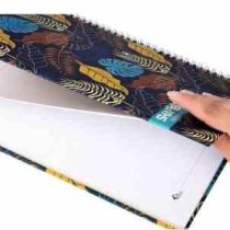 دفتر 100 برگ رحلی جلد سخت فنری خط دار جهان نما