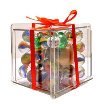 بازی کادویی جعبه تیله گلوله شیشه ای