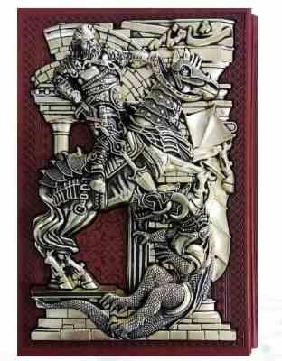 شاهنامه وزیری گلاسه چرم قابدار کشویی طرح مس جدید اسب و اژدها (پیام مهر عدالت.125788)