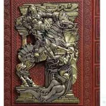 شاهنامه وزیری گلاسه چرم جعبه دار طرح مس اسب و اژدها (پیام مهر عدالت.125796)