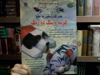 دنیای هنر کاردستی با مقوا :گربه و سگ دو رنگ (اکرم ذاکری)