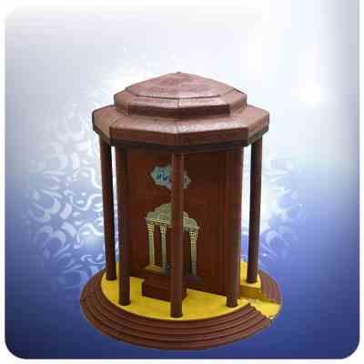 دیوان حافظ نفیس همراه با تندیس مقبره کامل حافظ (چرم . گلاسه . چاپ رنگی . حاشیه چاپ مینیاتور . هلیا)