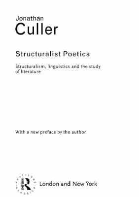 ادبیات از دیدگاه زبان شناسی Structuralist Poetics