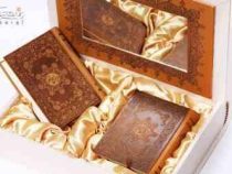 کتاب نفیس قرآن و حافظ و خودکار (چرم.معطر.پیام عدالت)
